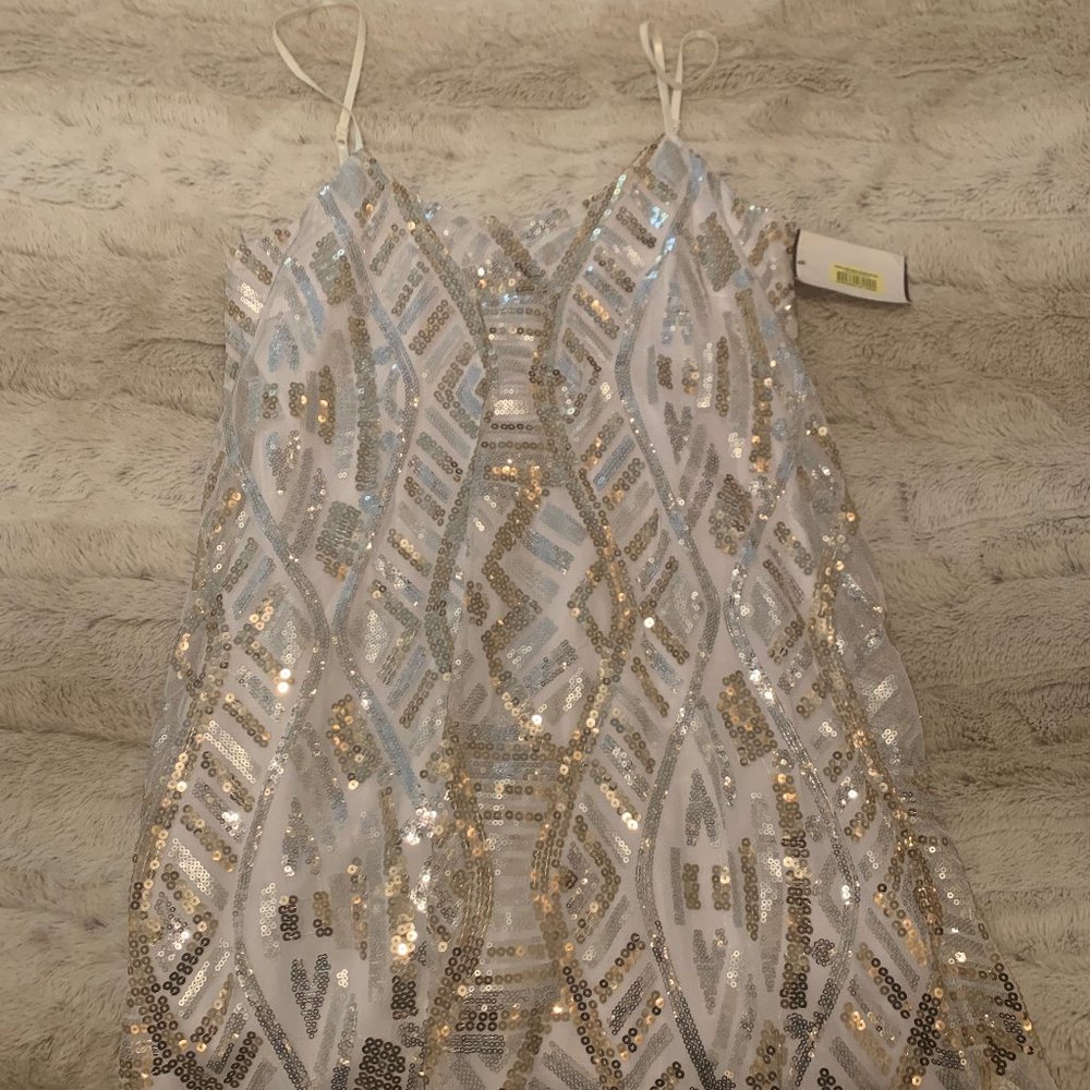 Sequin shift dress
